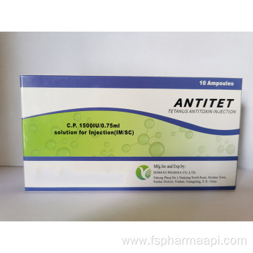 Tetanus antitoxin injection for human use